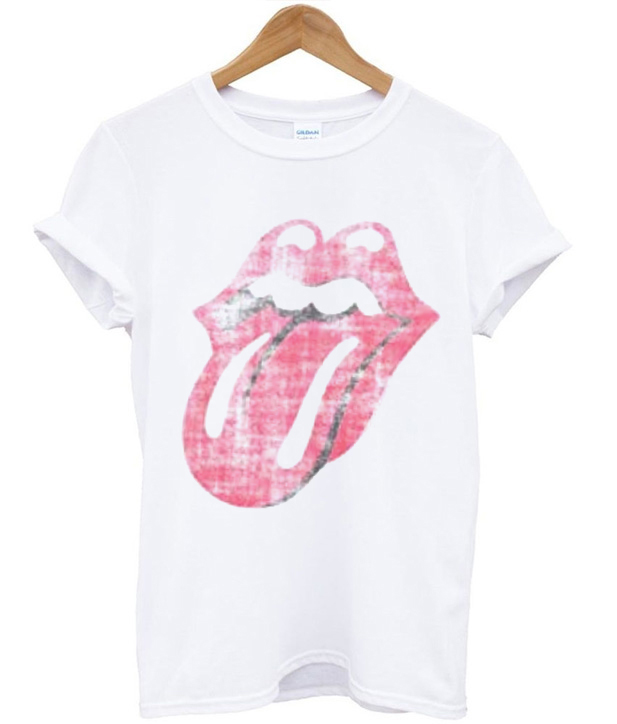 distressed rolling stones t shirt