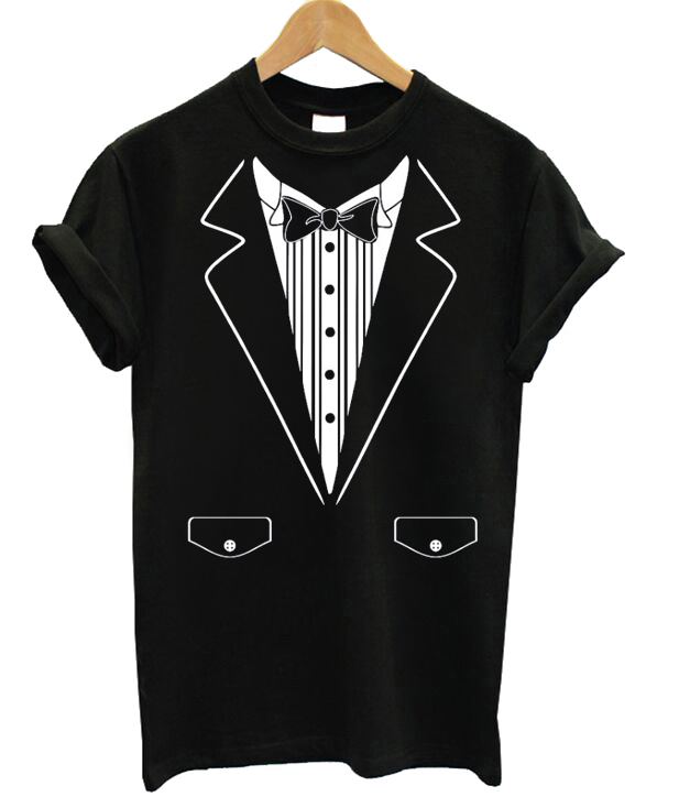 Download Tuxedo With Black Bow Tie T-shirt