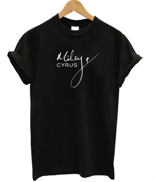 miley cyrus black shirt